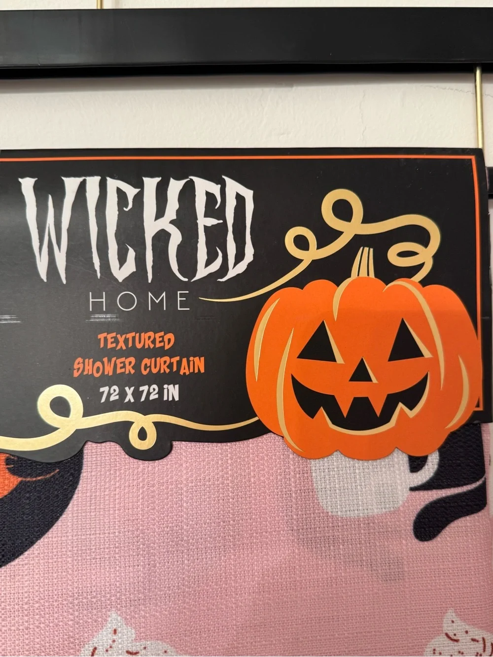 Wicked Home Cats & Coffee Halloween Shower Curtain